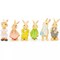 6x Easter Mini Bunny Statues for Spring Party, Garden Decorations 2.2 Inches